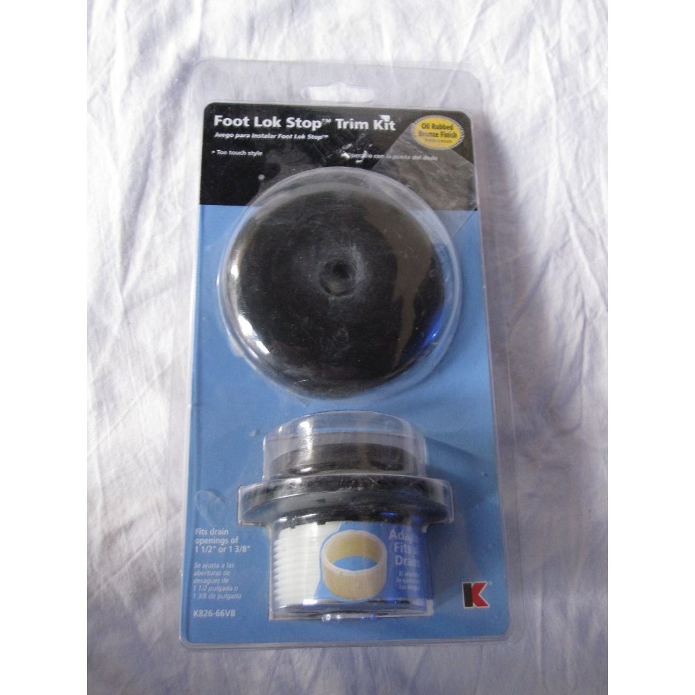 Kenney Oil Rubbed Bronze‎ Finish Foot Lok Stop Trim Kit Bath Tub Drain K826-66VB